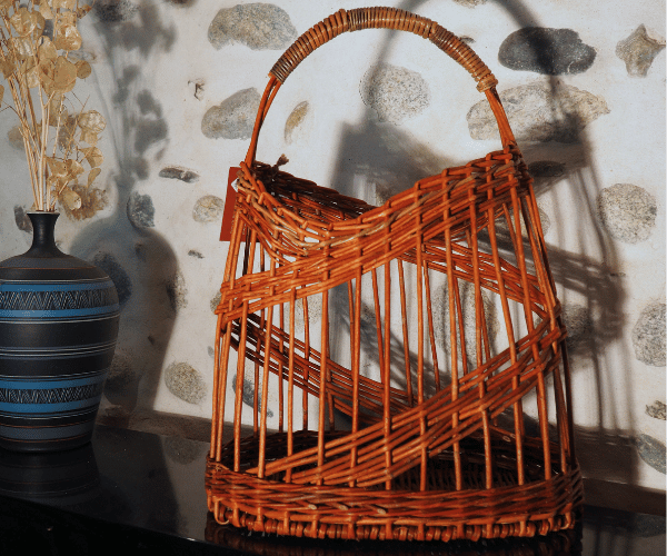 Panier en osier Vague, 25x35x22cm