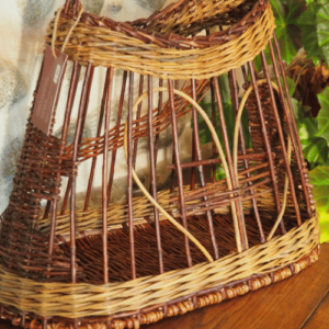 Panier en osier Coeur, 25x35x22cm